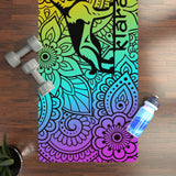 Rainbow Mandala Logo Yoga Mat